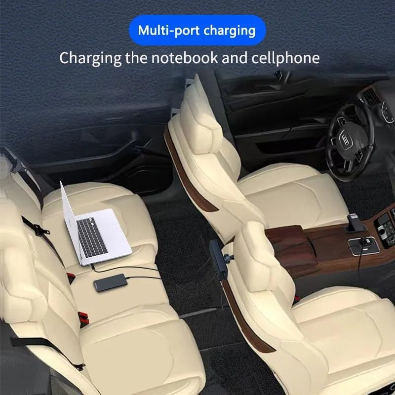 Multi Car Retractable Back Seat 5 in 1 Charger for Private Cars, Taxi and Rideshares